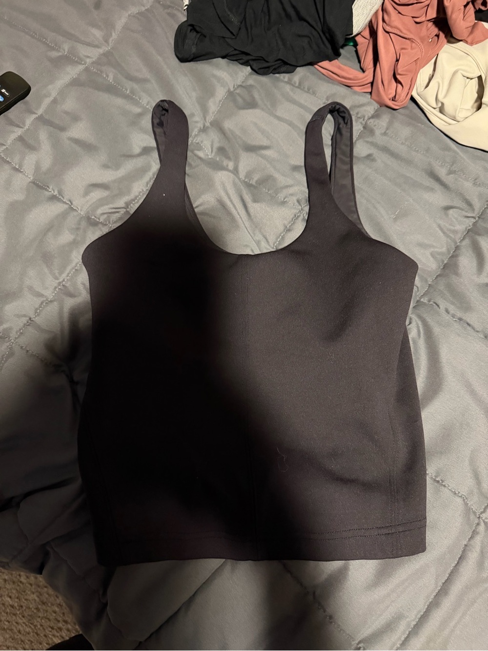 lululemon athletica Black Seamless Square-Neck Sports Bra Tank
